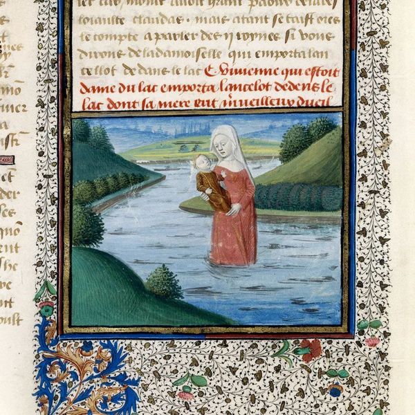 "Viviane y Lancelot", manuscrito 113, Siglo XV. BNF
