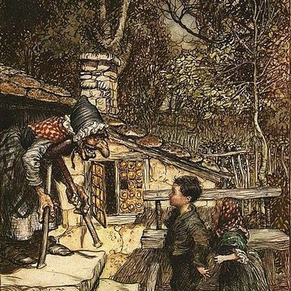 ilustración de Arthur Rackham (Hansel y Gretel).